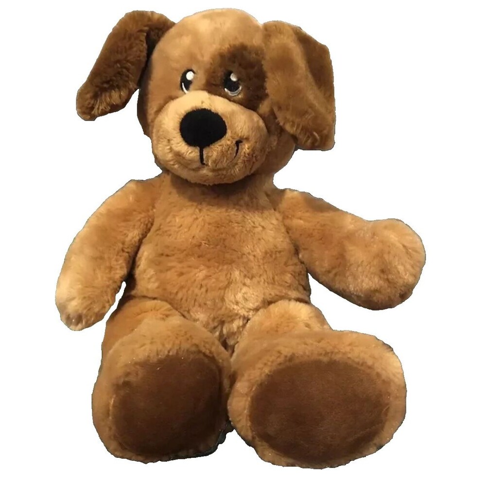 Build-A-Bear Barkleigh Brown Puppy Dog Plush Stuffed Animal Eye Patch 16" Barks